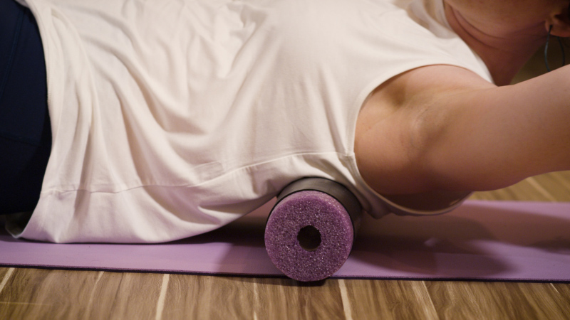Using the YFR Large as back roller - close up